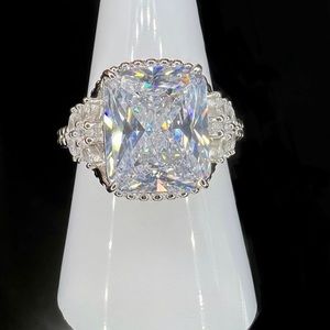 925 Sterling Silver Diamond CZ Ring in various sizes.